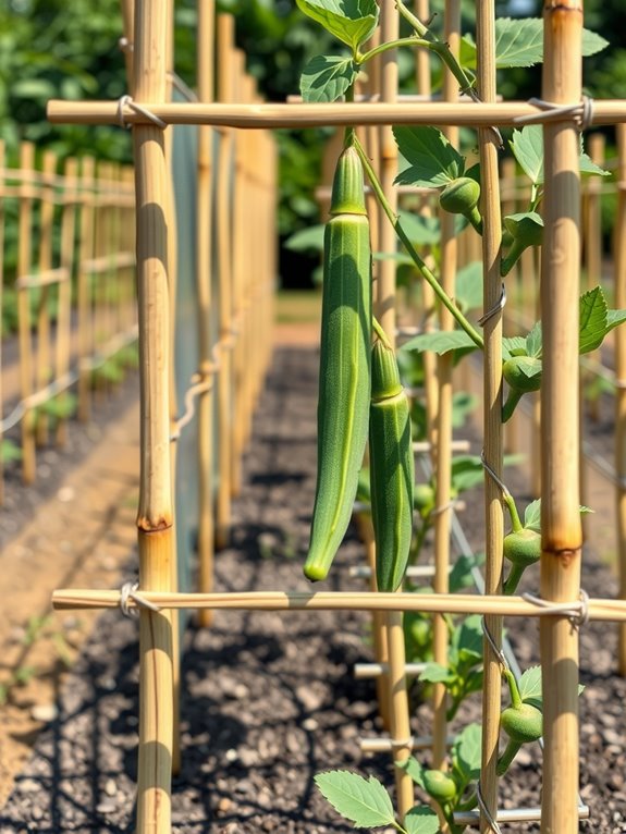 row trellis for easy harvesting