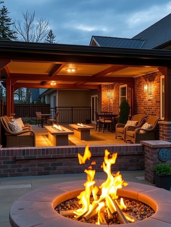 separate fire pit outdoors works best