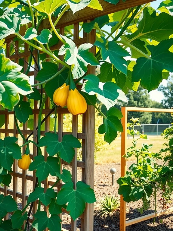 single or double squash trellis setup