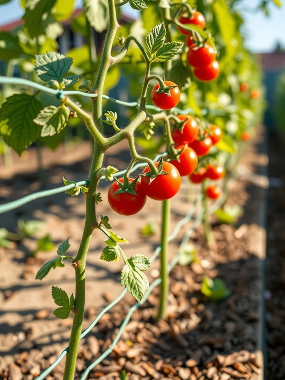 single stem cherry tomato trellis