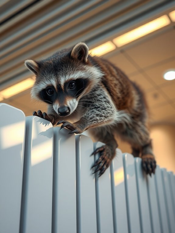 smooth slippery multi layer raccoon deterrent system