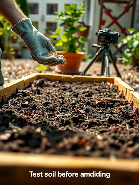 soil test informs amendments
