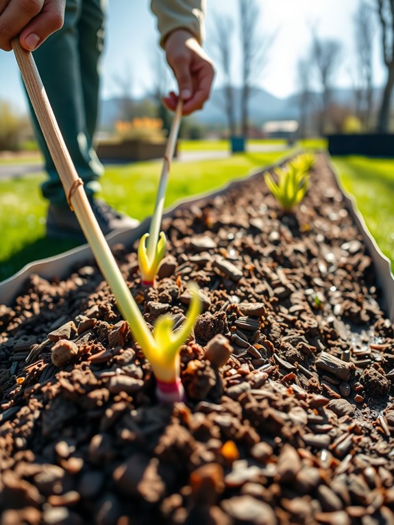 spring bulbs waking watering feeding