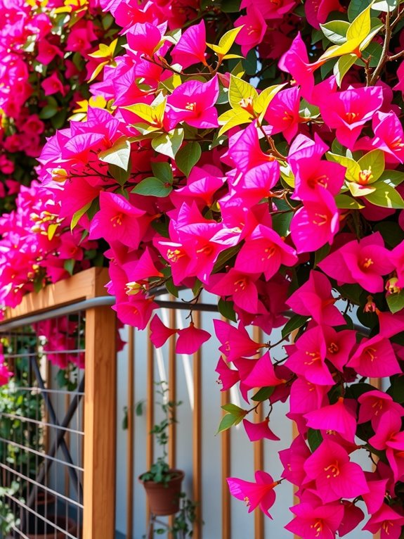 support choice matches bougainvillea size
