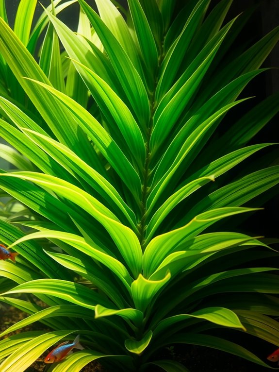 sword plants tall broad leaved focal points