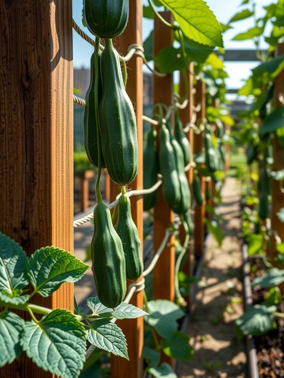 trellis heights for cucumbers
