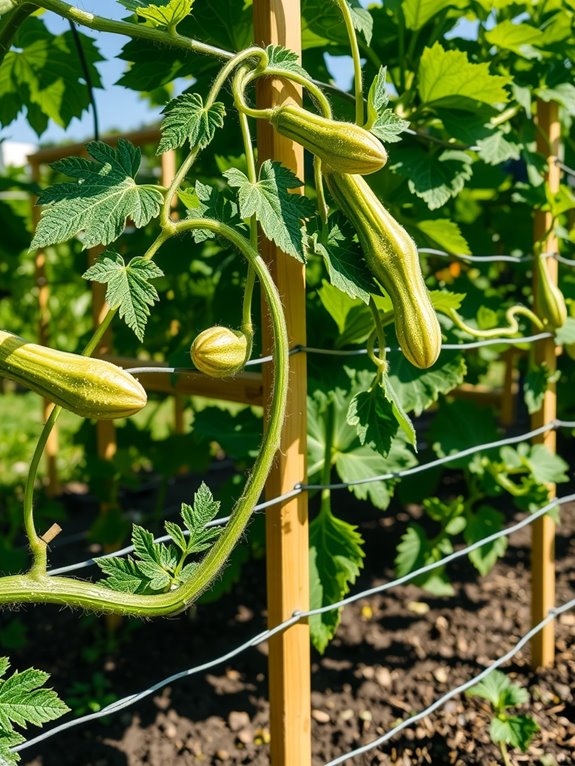 trellis upkeep for cucumbers