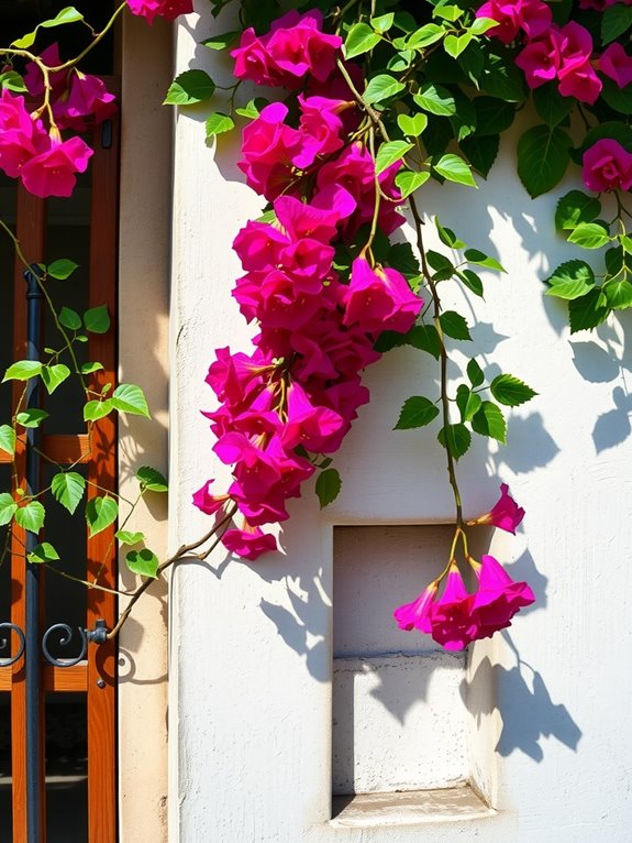 using walls as trellis guides