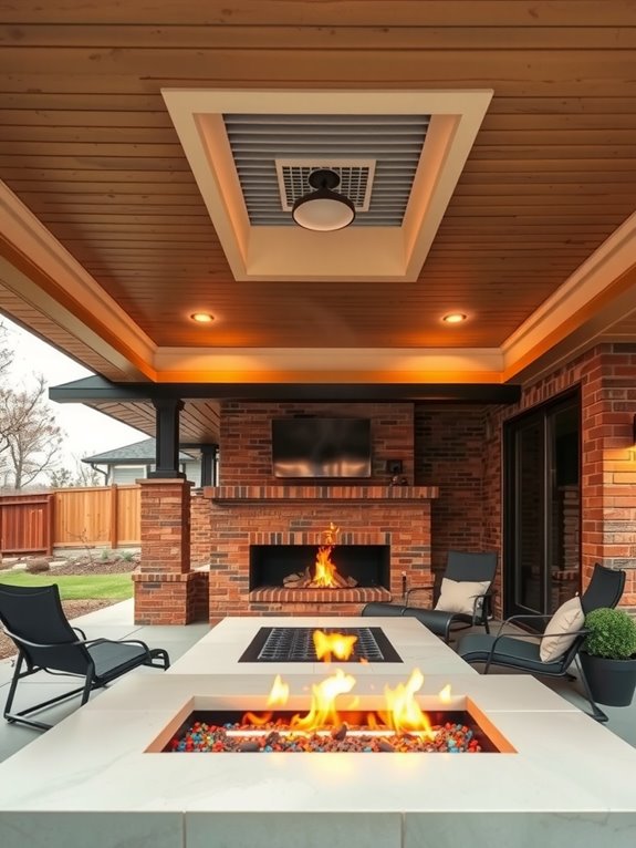 ventilation for covered patio fire pits