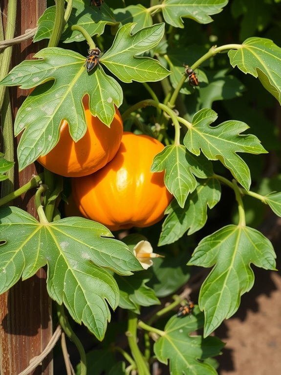 vertical trellis fights mildew pests