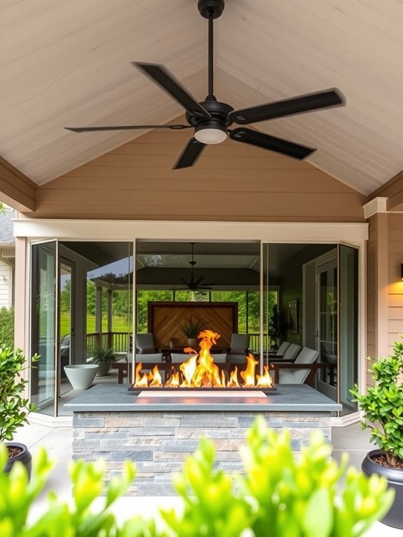 wind adjusted burner sizing and clearance