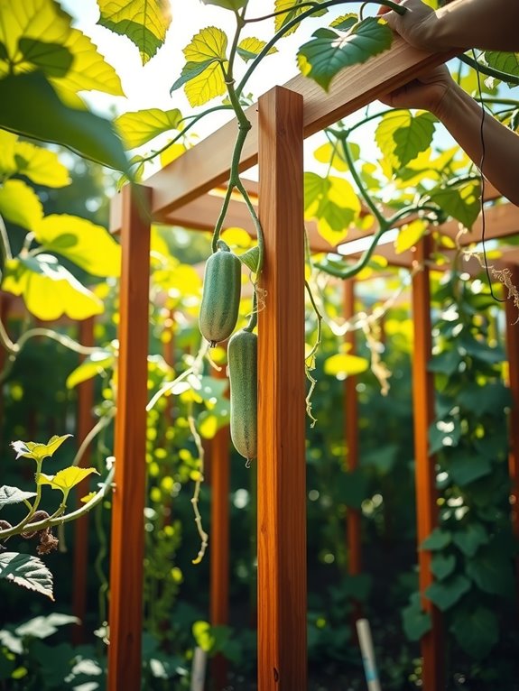 wood metal or plastic trellis stability